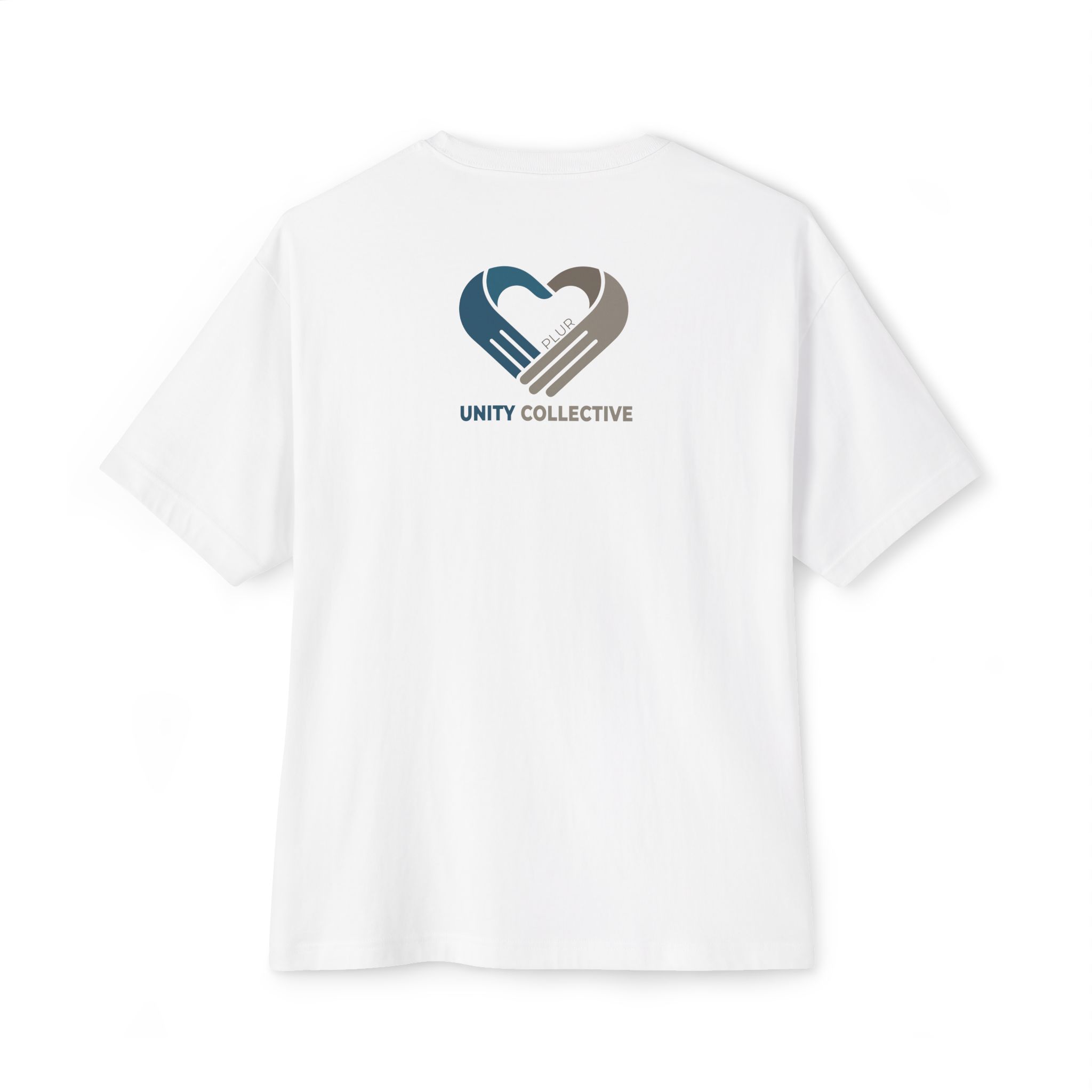 PLUR Tie-Dye Heart Tee — Unity Collective Oversized T-Shirt - Image 2