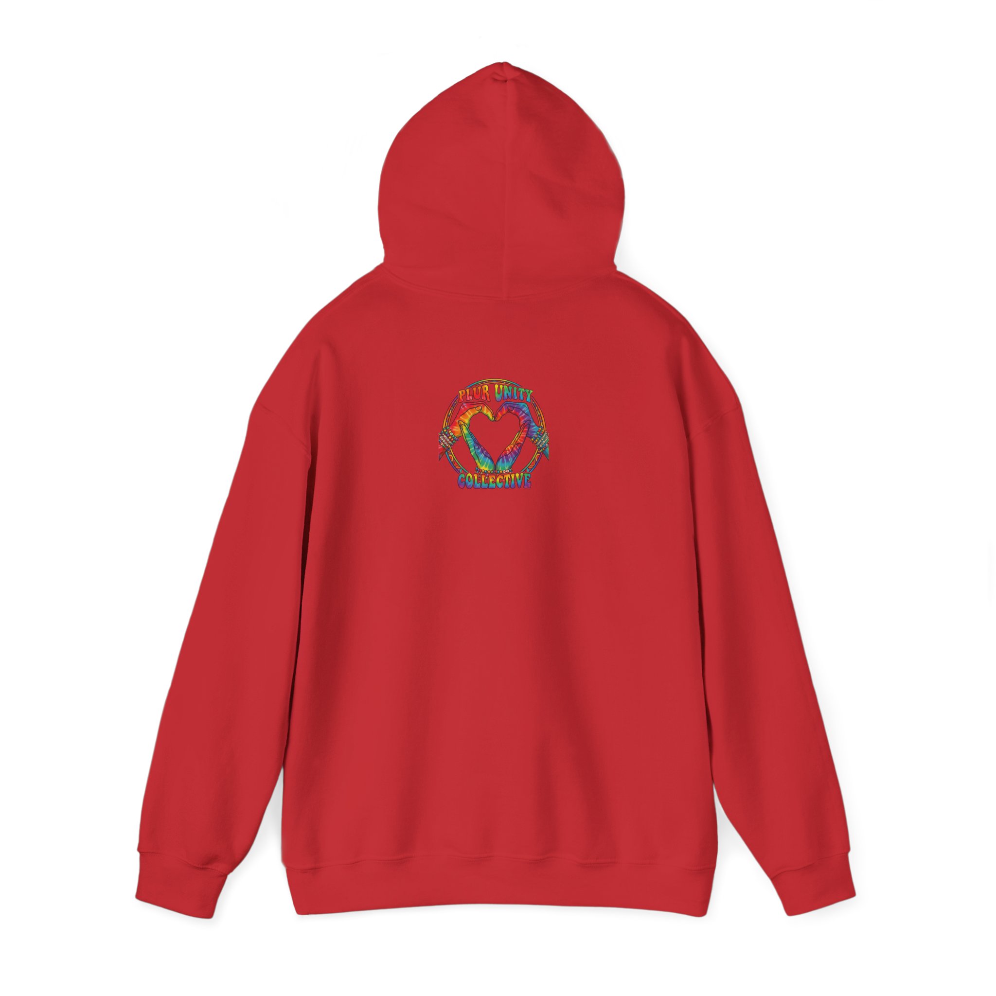 Hoodie - Colorful Hand Heart 'PUC' Graphic Pullover - Image 19