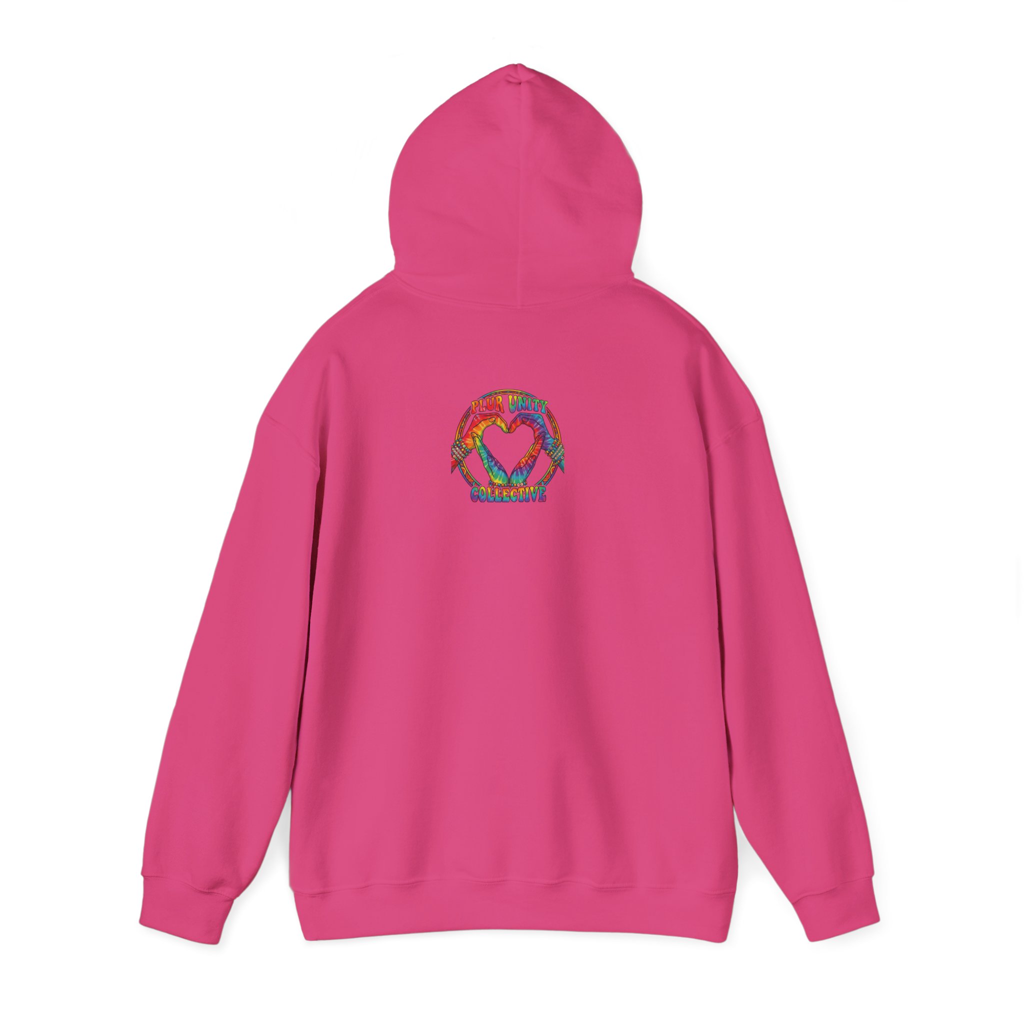 Hoodie - Colorful Hand Heart 'PUC' Graphic Pullover - Image 15