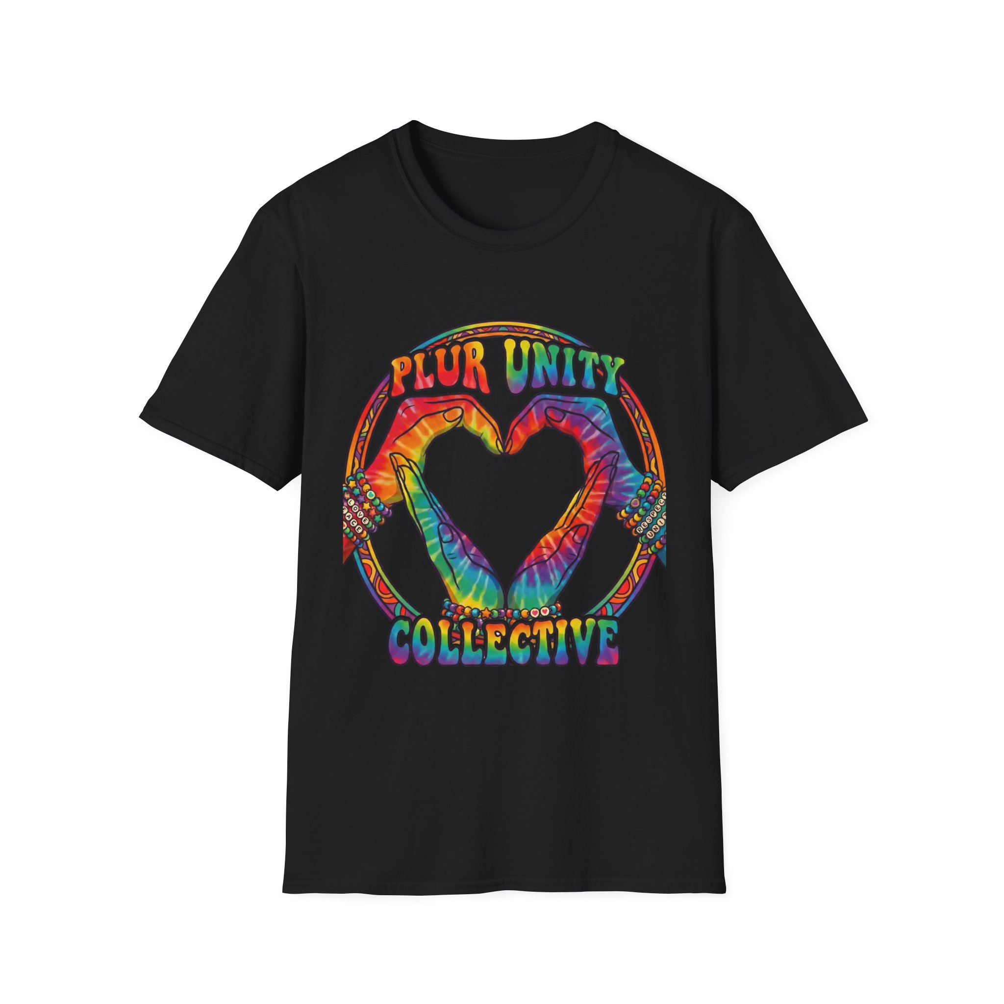 PLUR Unity Collective Tie-Dye Heart T-Shirt