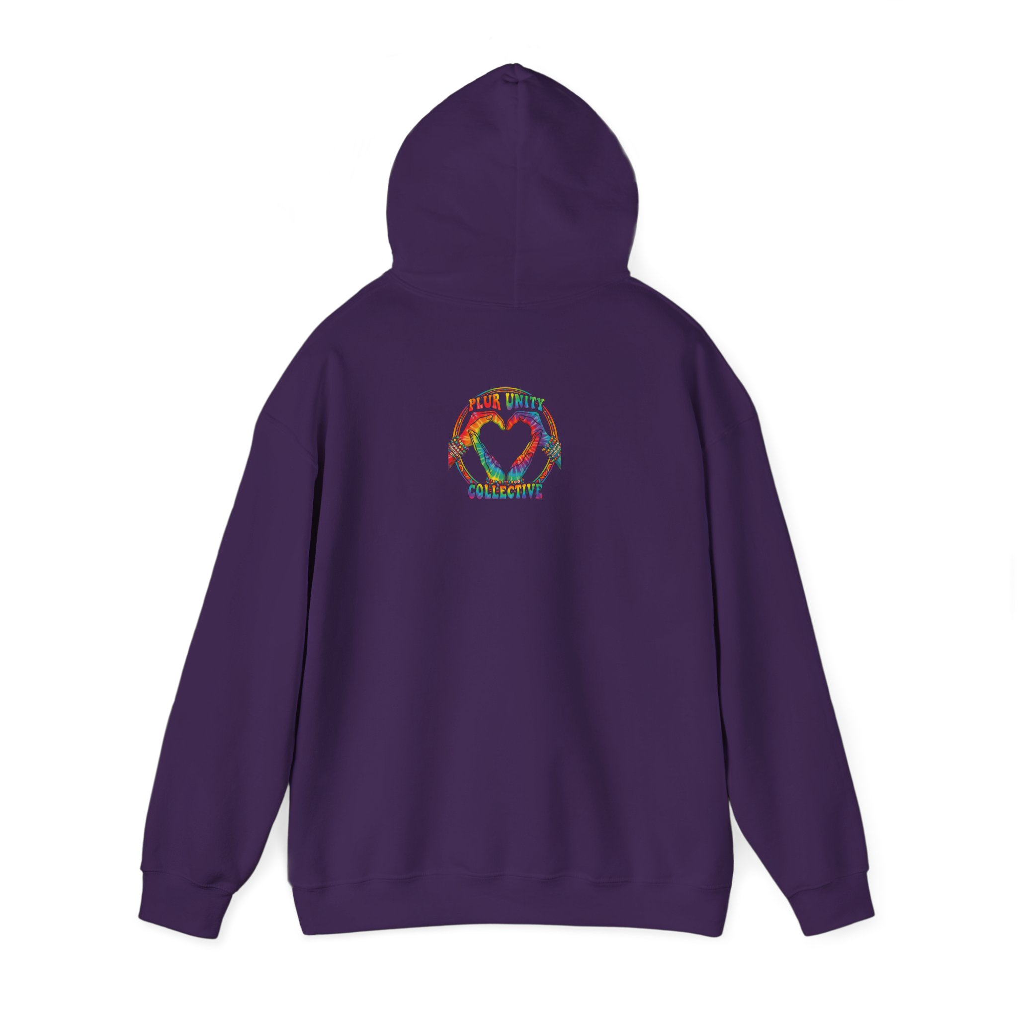 Hoodie - Colorful Hand Heart 'PUC' Graphic Pullover - Image 11