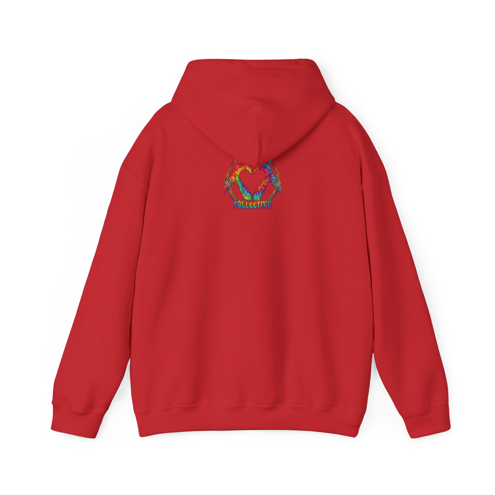 Hoodie - Colorful Hand Heart 'PUC' Graphic Pullover - Image 18